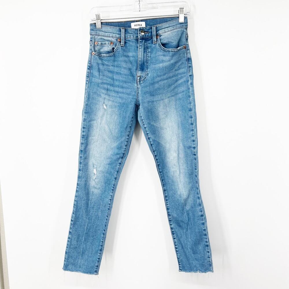 Pistola Cara High Rise Skinny Jeans in Zuma Raw Hem